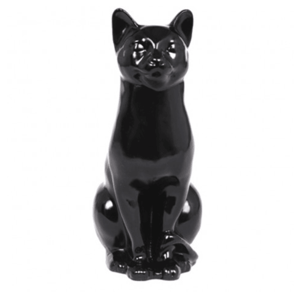 Resine Sculpture Chat 40CM Noir MATIS - S&C