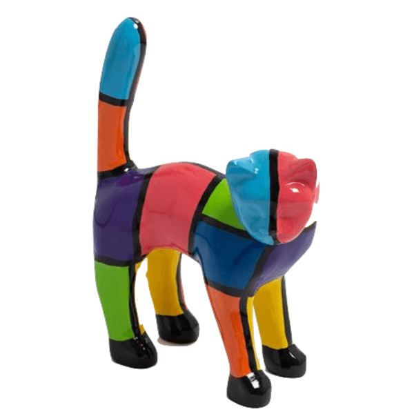 Resine Sculpture Chat 45cm Multicolore JOVAN - S&C