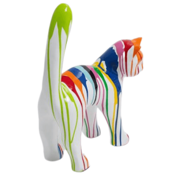Resine Sculpture Chat 45CM Multicolore MIREN - S&C