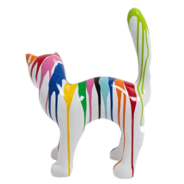 Resine Sculpture Chat 45CM Multicolore MIREN - S&C