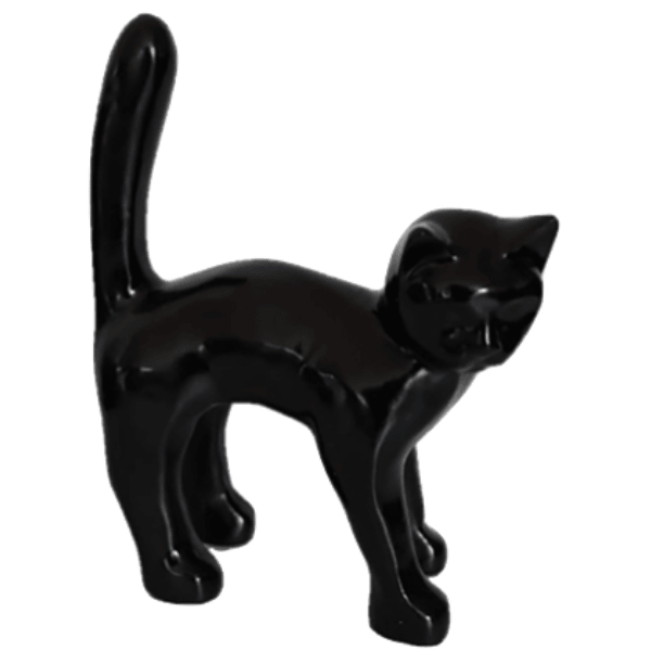 Resine Sculpture Chat 45cm Noir MATILDE - S&C