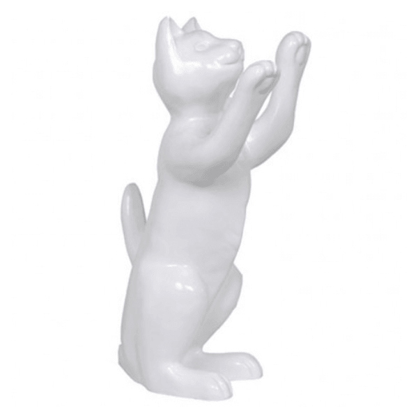 Resine Sculpture Chat 55CM Blanc MATIS - S&C
