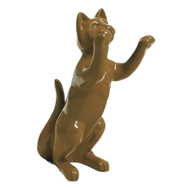 Resine Sculpture Chat 55CM Marron KALDOR - S&C
