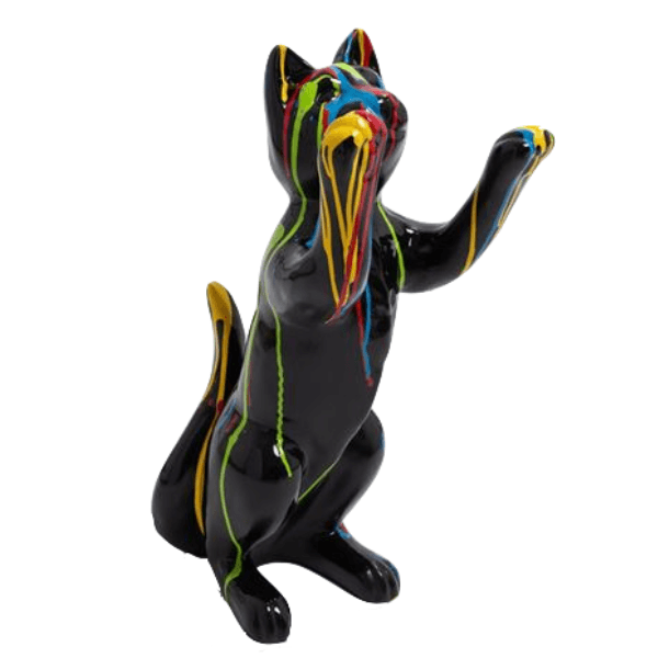 Resine Sculpture Chat 55CM Multicolore ALOIS - S&C