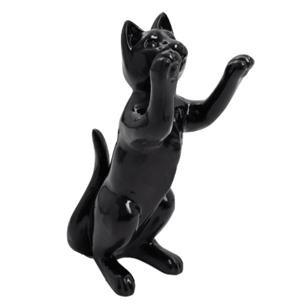 Resine Sculpture Chat 55CM Noir MATILDE - S&C