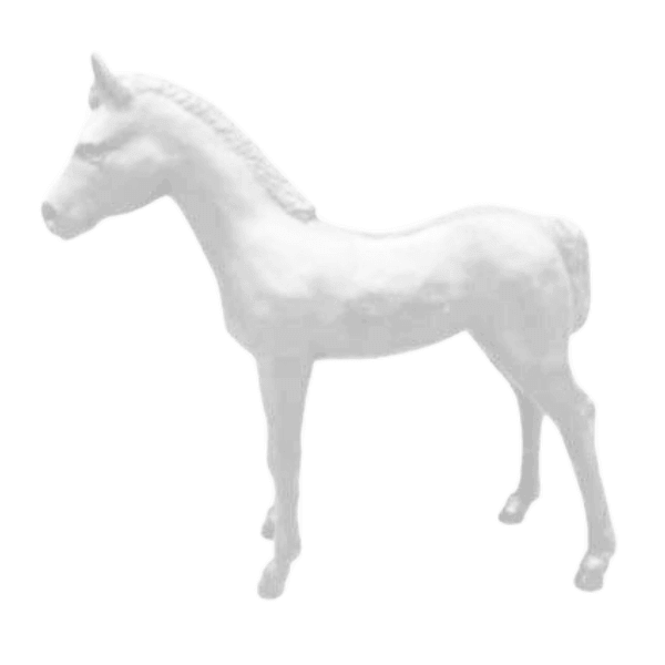 Resine Sculpture Cheval 150CM Blanc MATIS - S&C