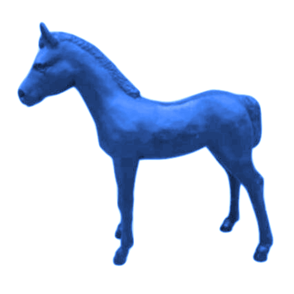 Resine Sculpture Cheval 150CM Bleu NOLAN - S&C
