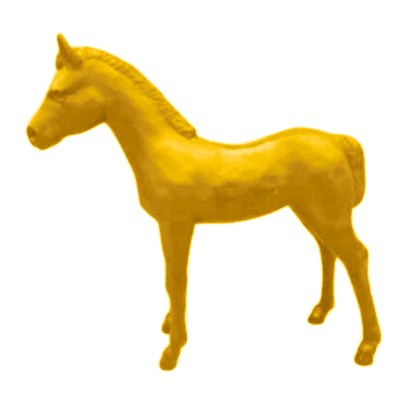 Resine Sculpture Cheval 150CM Jaune ELOISE - S&C