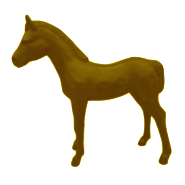 Resine Sculpture Cheval 150CM Marron LYNDER - S&C