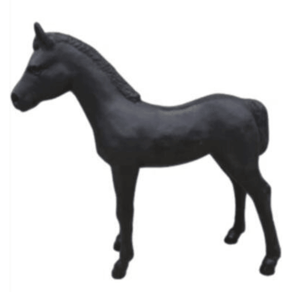 Resine Sculpture Cheval 150CM Noir LYNEL - S&C