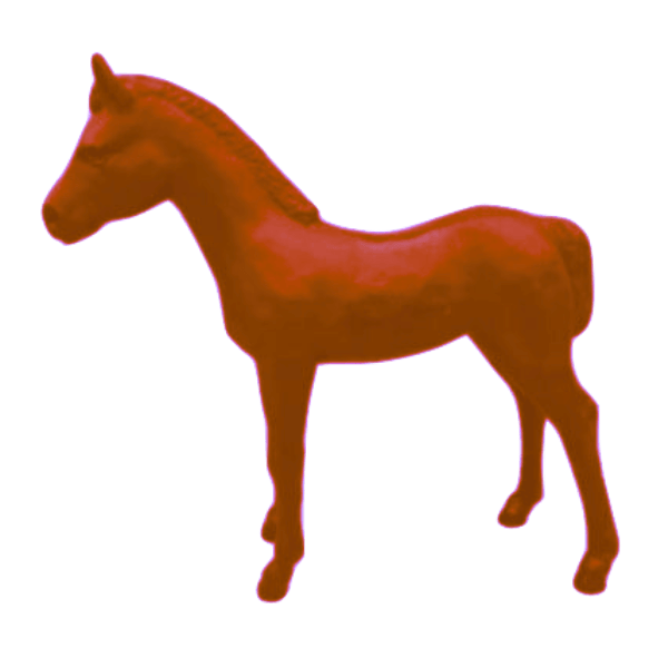 Resine Sculpture Cheval 150CM Rouge ELDAN - S&C