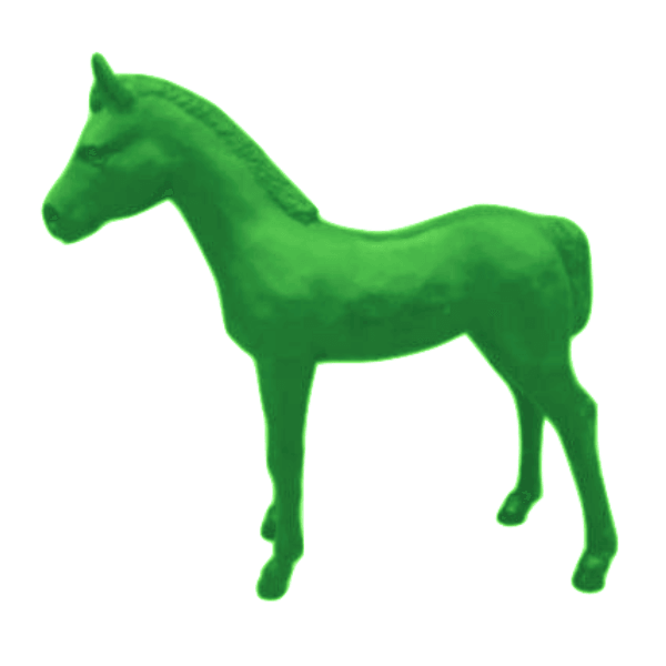 Resine Sculpture Cheval 150 CM Vert Pomme JALON - S&C