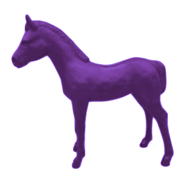 Resine Sculpture Cheval 150CM Violet ALVEN - S&C