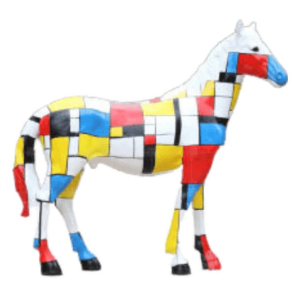 Resine Sculpture Cheval 210CM Multicolore ELIANNE - S&C