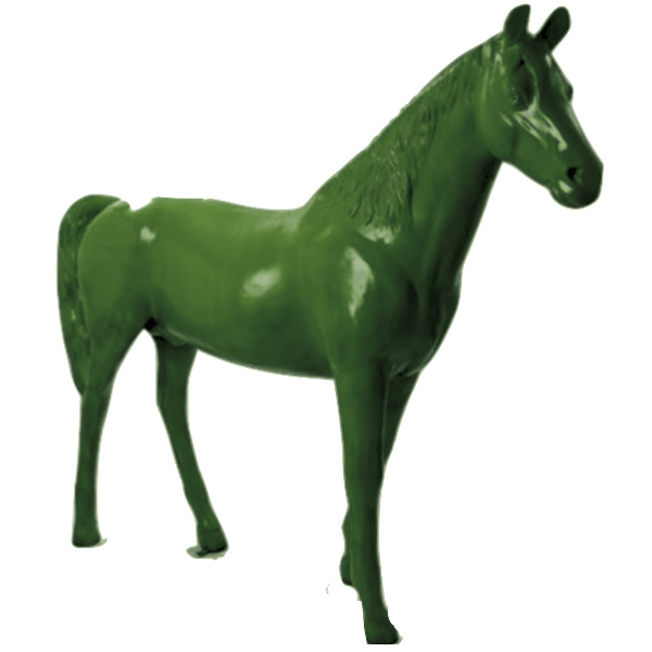 Resine Sculpture Cheval 210CM Vert ALVAREZ - S&C