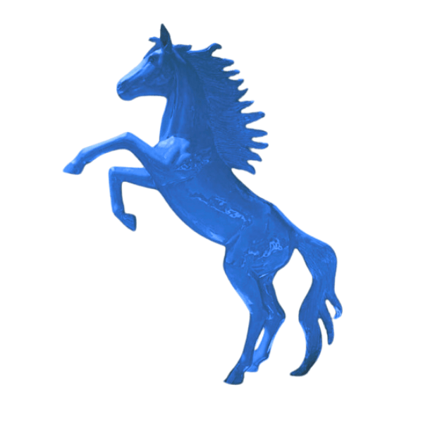 Resine Sculpture Cheval 305 CM Bleu GILORAN - S&C