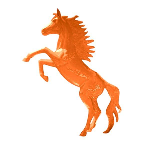 Resine Sculpture Cheval 305CM Orange LYRAN - S&C