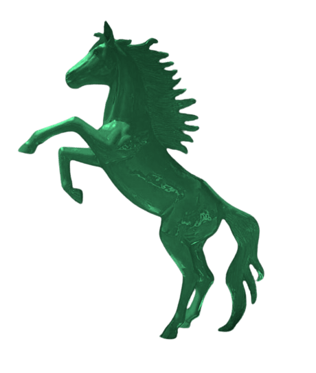 Resine Sculpture Cheval 305CM Vert OLINDO - S&C