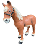 Statue Cheval Animaux Resine - 50cm - Naturel Brun - ANIMAUX-RESINE.FR