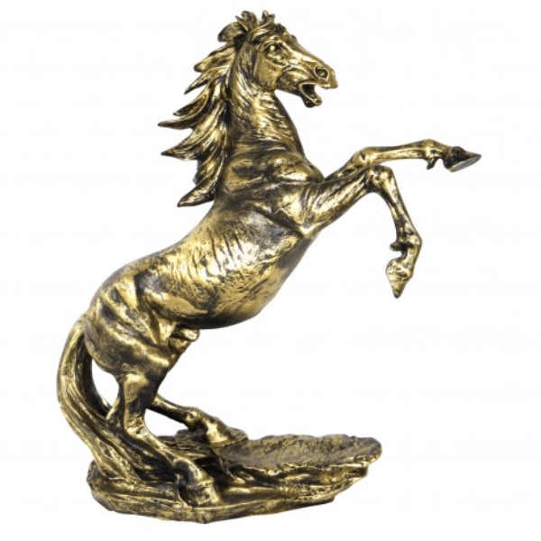 Resine Sculpture Cheval 90CM Bronze LUMIER - S&C