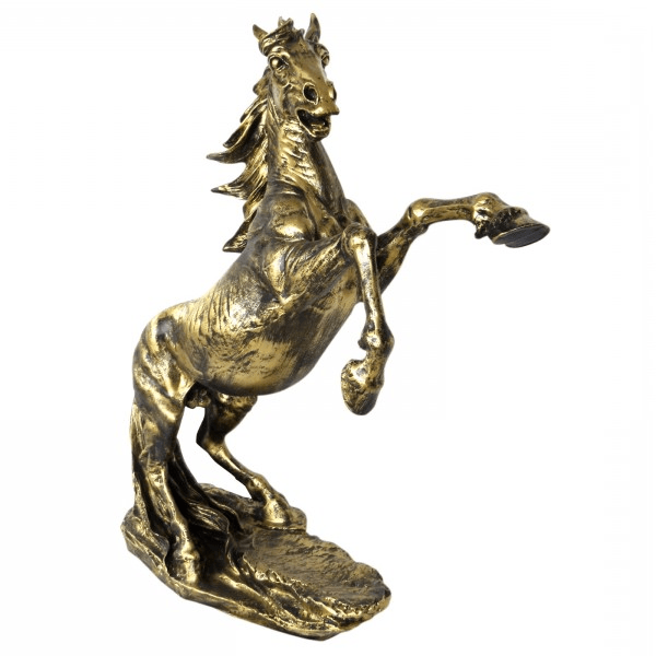 Resine Sculpture Cheval 90CM Bronze LUMIER - S&C