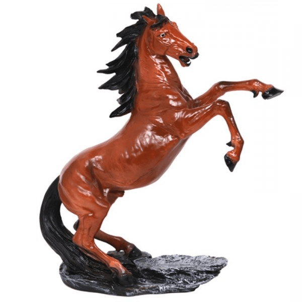 Resine Sculpture Cheval 90CM Naturel LORAL - S&C