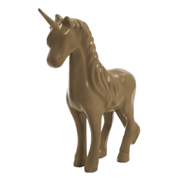 Resine Sculpture Cheval Licorne 50CM Marron ELDOR - S&C