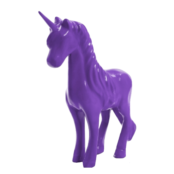 Resine Sculpture Cheval Licorne 50CM Violet ELDORAN - S&C