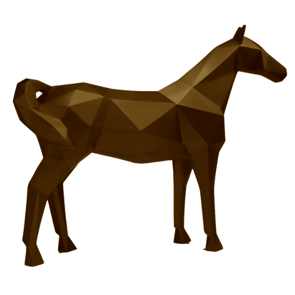 Resine Sculpture Cheval 210CM Marron ELDAN - S&C