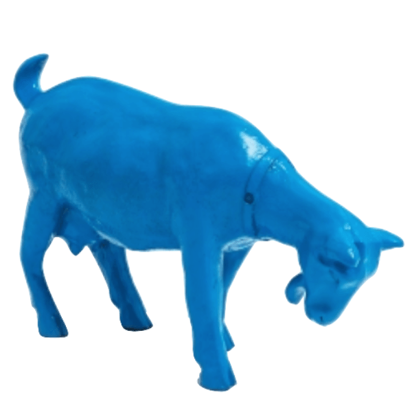 Resine Sculpture Chevre 60cm Bleu LORIAN - S&C