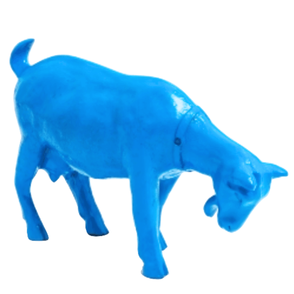 Resine Sculpture Chevre 60CM Bleu Ciel MELIOR - S&C