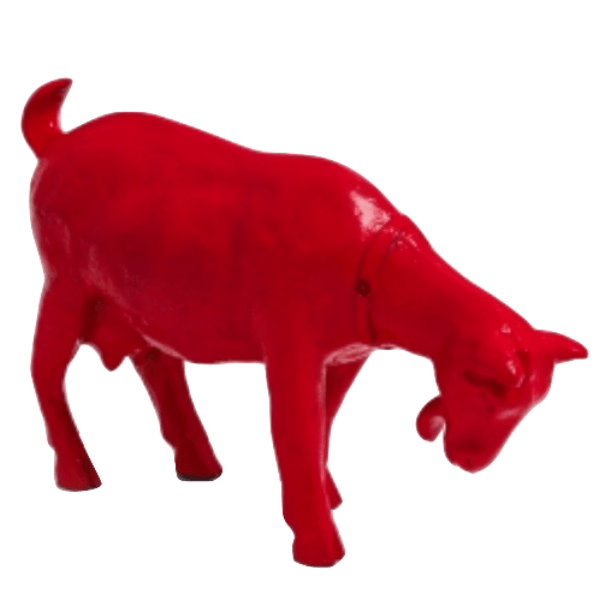Resine Sculpture Chevre 60CM Rouge CALYPSO - S&C