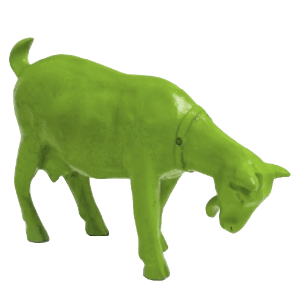 Resine Sculpture Chevre 60CM Vert Pomme XENAL - S&C