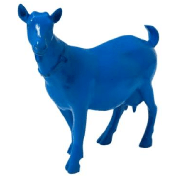 Resine Sculpture Chevre 60CM Bleu FENY - S&C