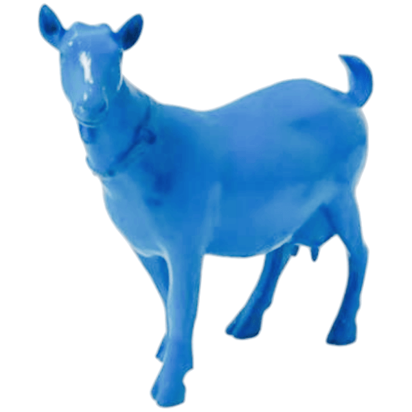 Resine Sculpture Chevre 60CM Bleu Ciel FALWIN - S&C