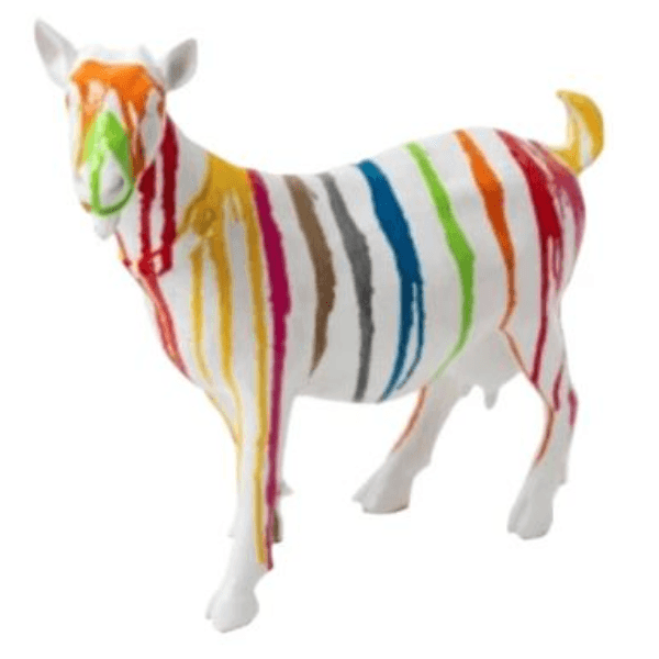 Resine Sculpture Chevre 60CM Multi Couleur LUCINE - S&C