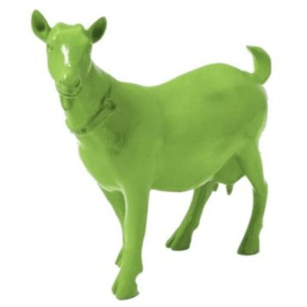 Resine Sculpture Chevre 60CM Vert Pomme JALIS - S&C