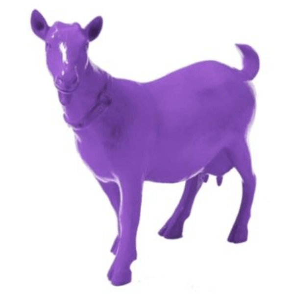 Resine Sculpture Chevre 60cm Violet JOLYNE - S&C