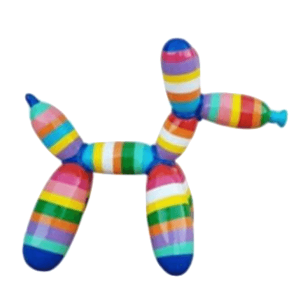 Resine Sculpture Chien 120CM Multicolore VELVET - S&C