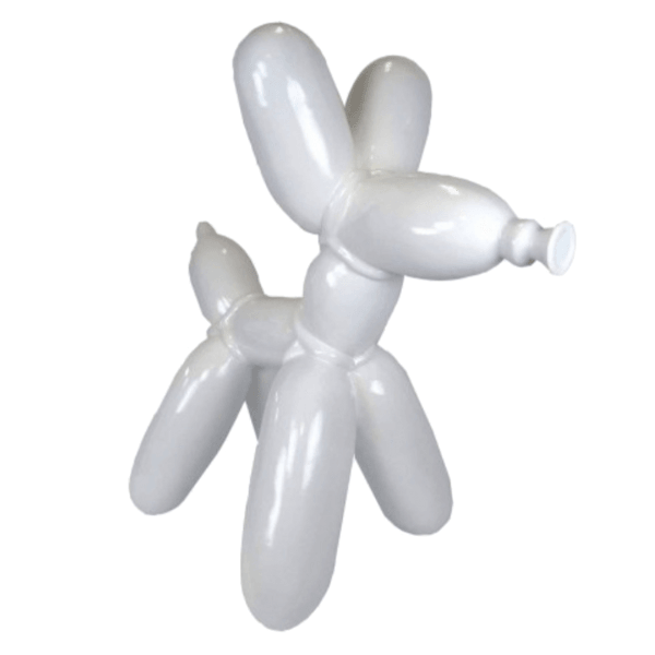 Resine Sculpture Chien 120CM Blanc MATIS - S&C