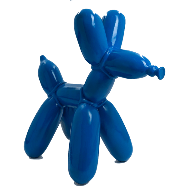 Resine Sculpture Chien 120CM Bleu LUCAS - S&C