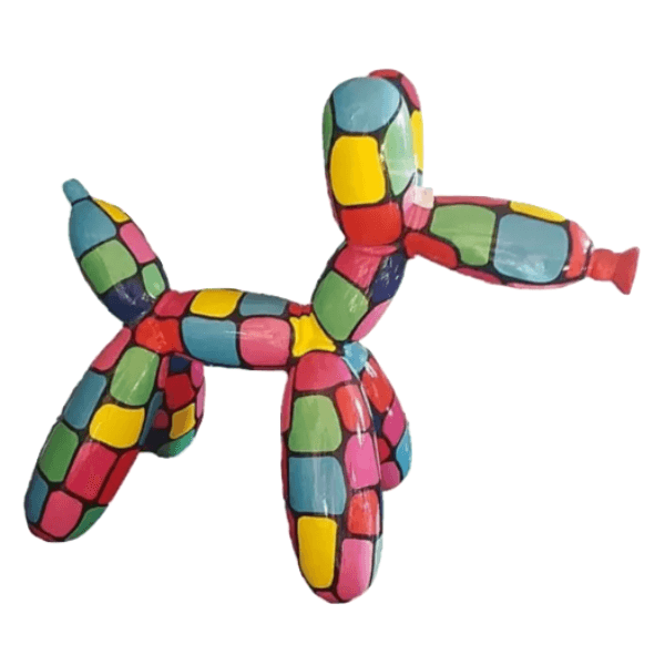 Resine Sculpture Chien 120cm Multicolore KALYPO - S&C