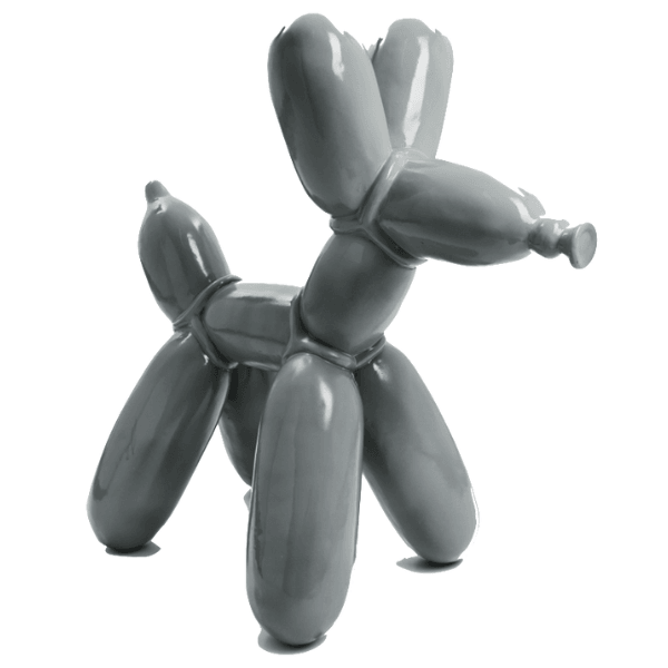 Resine Sculpture Chien 120CM Gris AELIANE - S&C