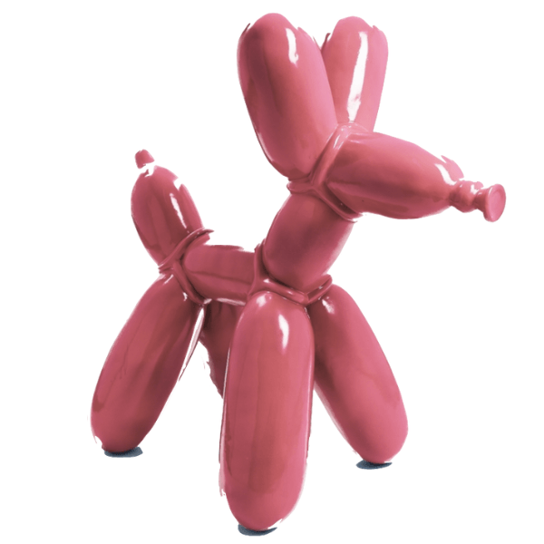 Resine Sculpture Chien 120CM Rose Clair YLOR - S&C
