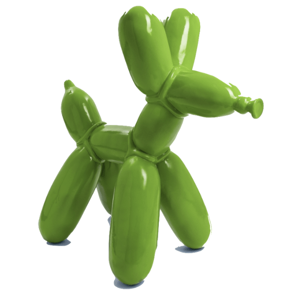 Resine Sculpture Chien 120CM Vert Pomme LIOV - S&C