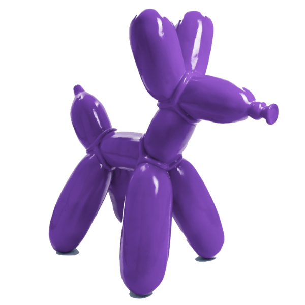 Resine Sculpture Chien 120CM Violet TAHMO - S&C