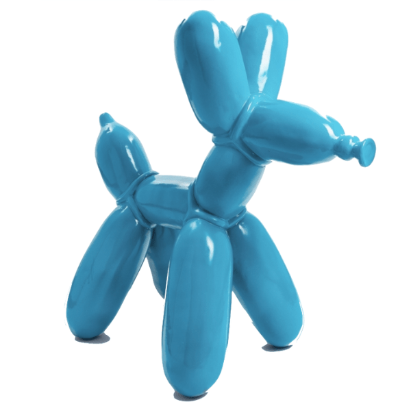 Resine Sculpture Chien 70CM Bleu Ciel NELIOR - S&C