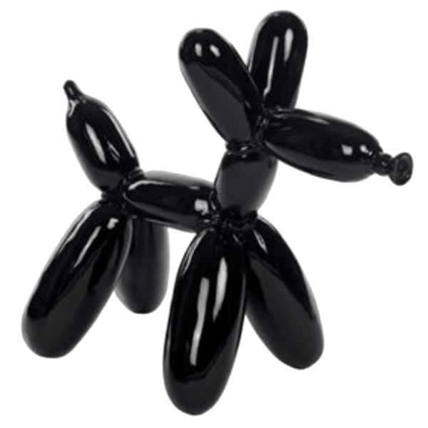 Resine Sculpture Chien 70CM Noir AELIANE - S&C