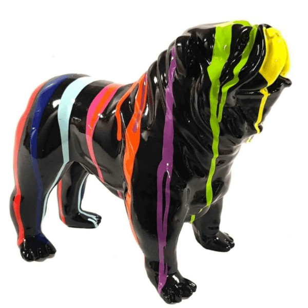 Resine Sculpture Chien Bouledogue Anglais 160CM Multi Couleur NORENT - S&C