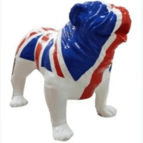 Resine Sculpture Chien Bouledogue Anglais 90CM Multicolore JOVIAN - S&C